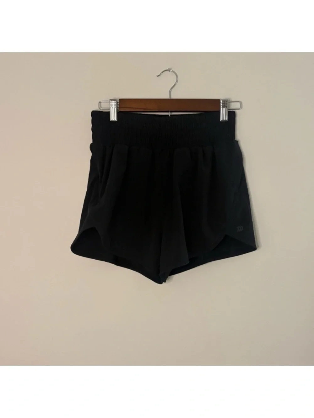 Women's Black High-Waist Athletic Shorts